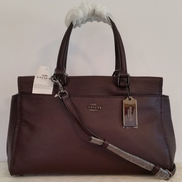 COACH Handbags - COACH Polished Pebble Leather Fulton Satchel